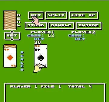 Blackjack (USA) (Unl) screen shot game playing